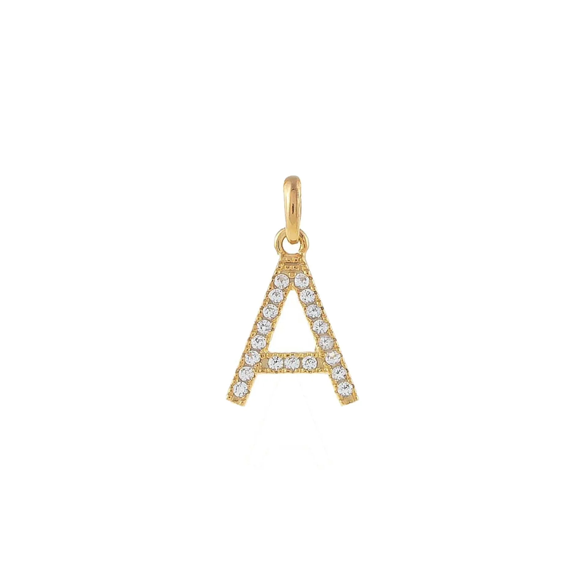 Topaz Uppercase Initial Charm 14K sold by Adina Eden's