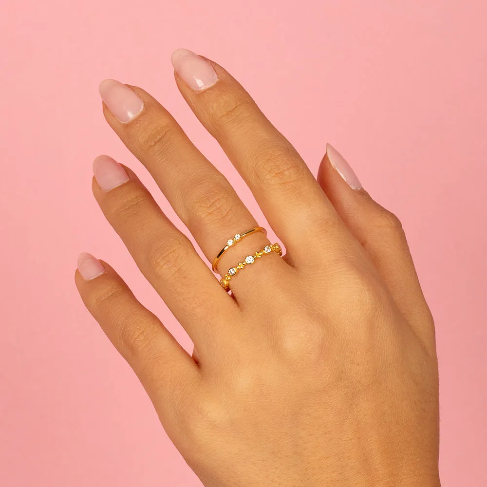 Tiny Double CZ Bezel Ring sold by Adina Eden's product image thumbnail 2