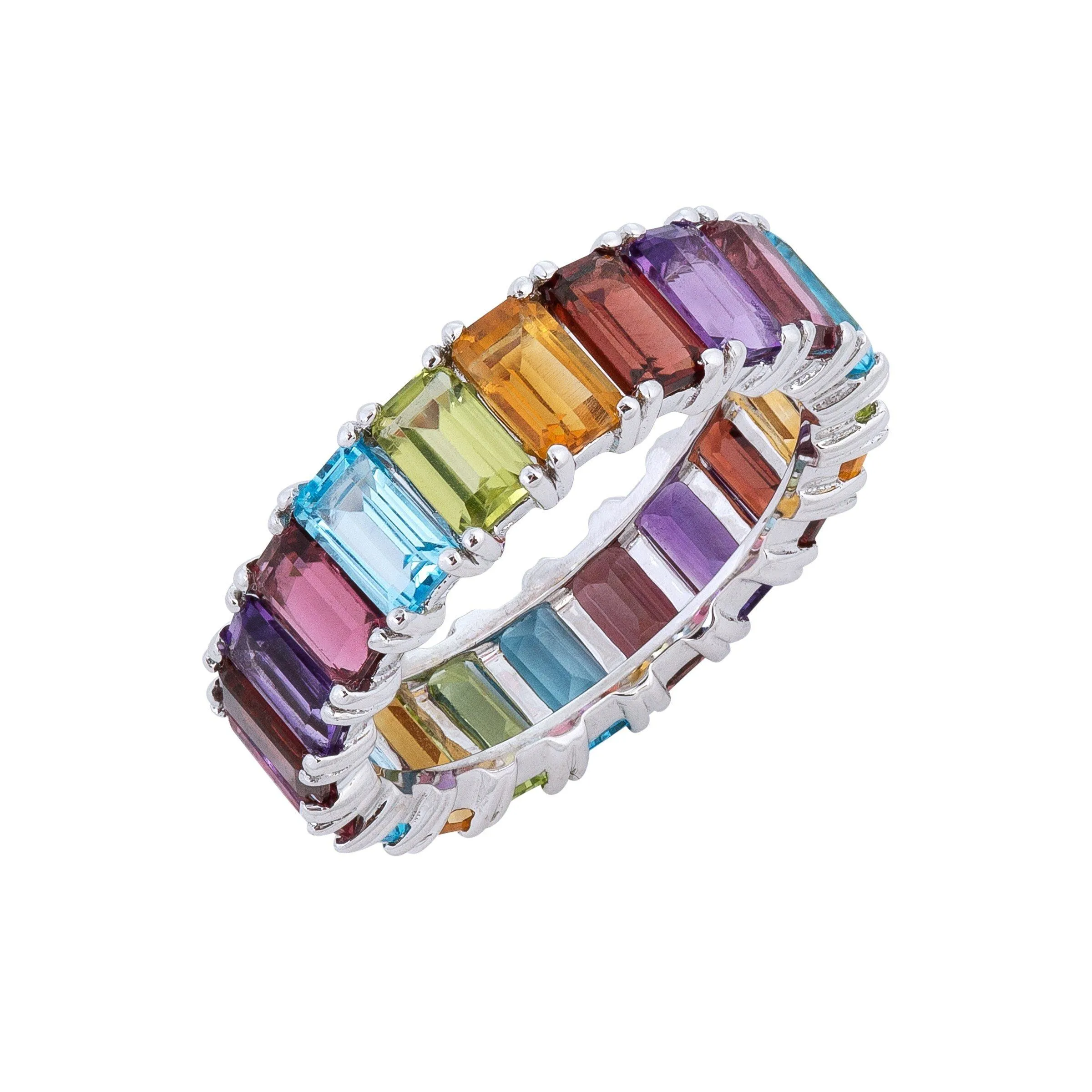 Rainbow Eternity Ring 14K sold by Adina Eden's product image thumbnail 3