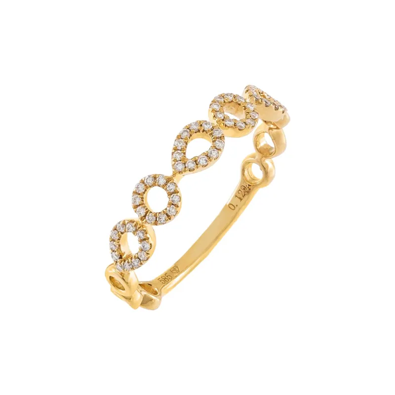 Diamond Pavé Multi Shape Ring 14K sold by Adina Eden's
