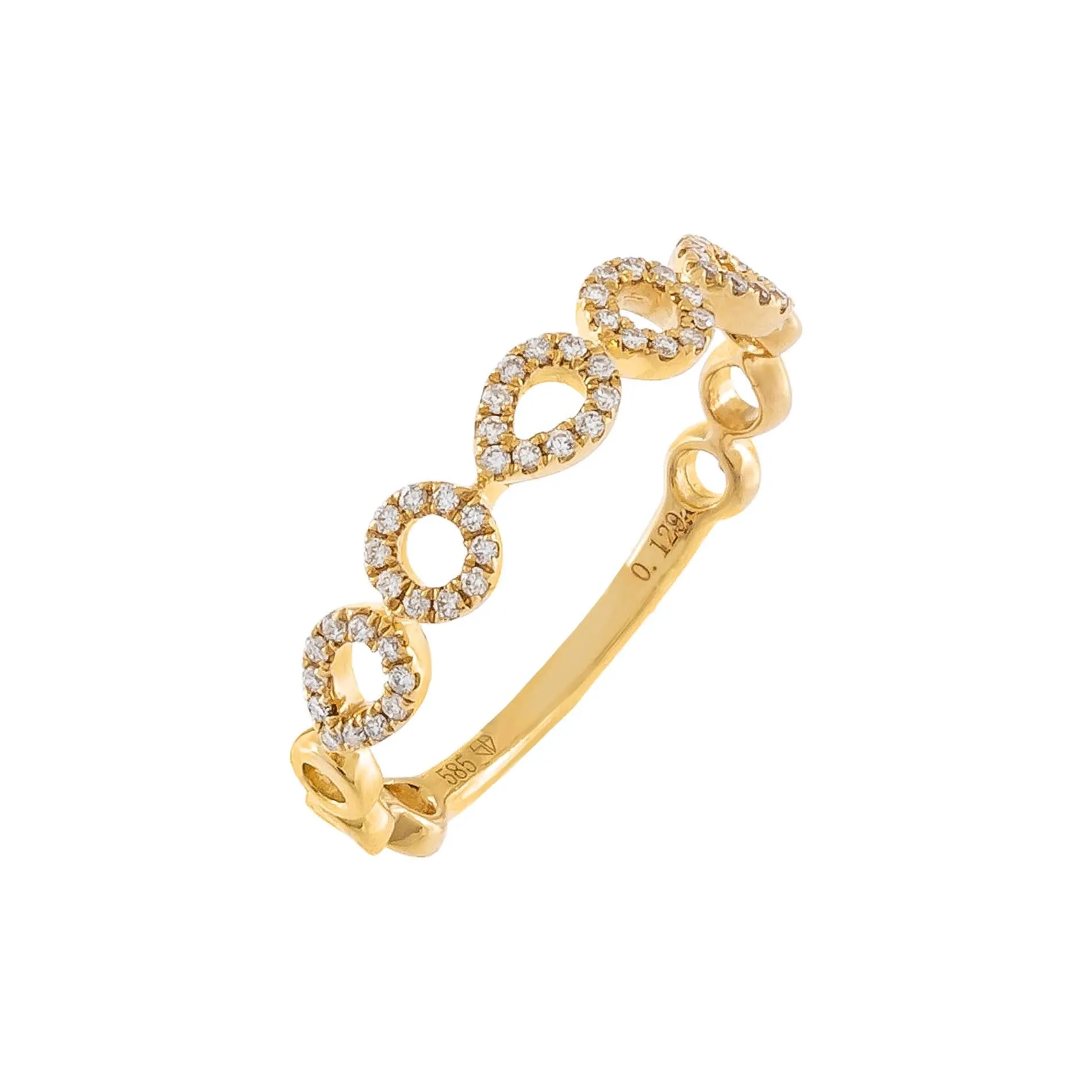 Diamond Pavé Multi Shape Ring 14K sold by Adina Eden's