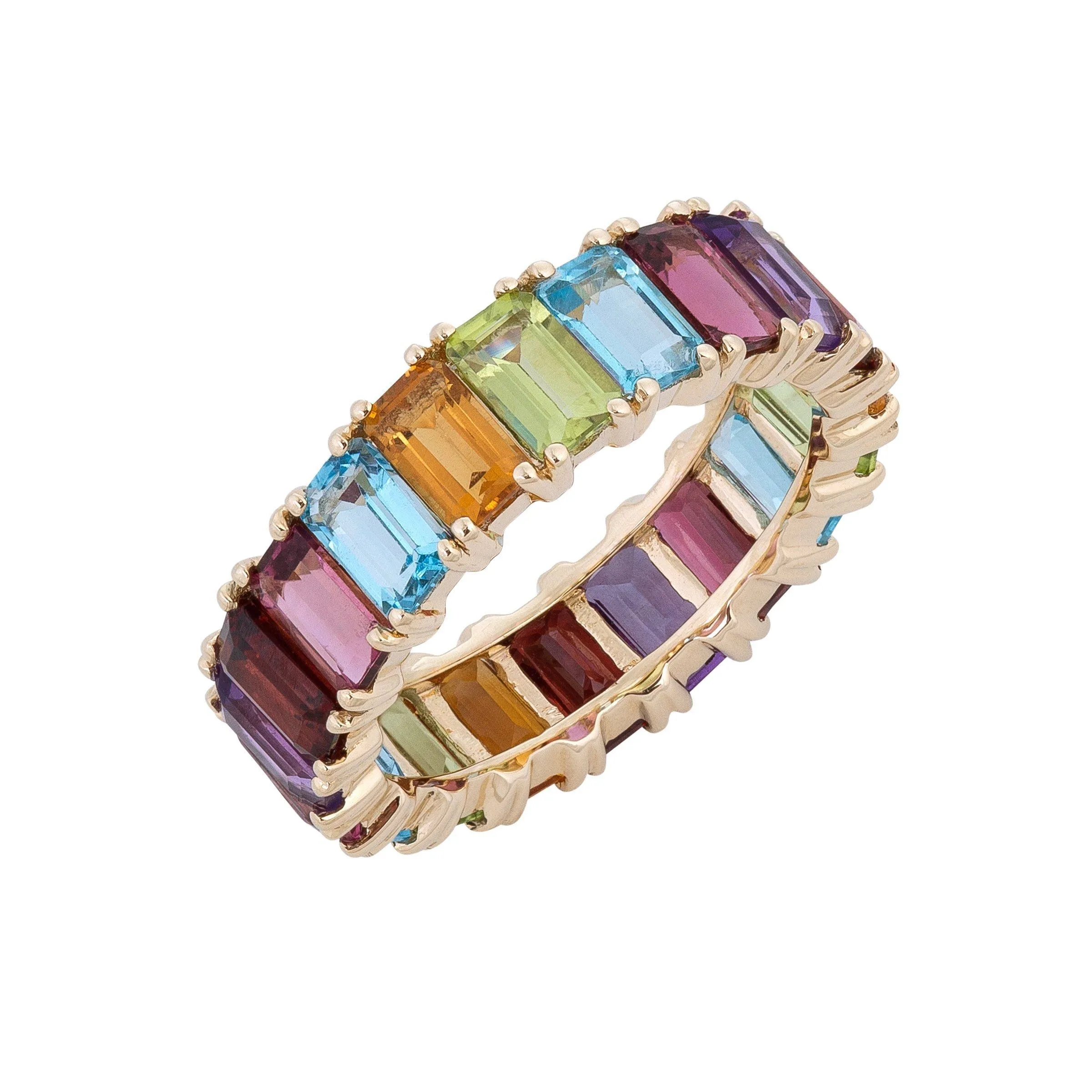 Rainbow Eternity Ring 14K sold by Adina Eden's product image thumbnail 4