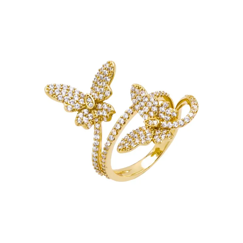Double Pave Butterfly Wrap Ring sold by Adina Eden's