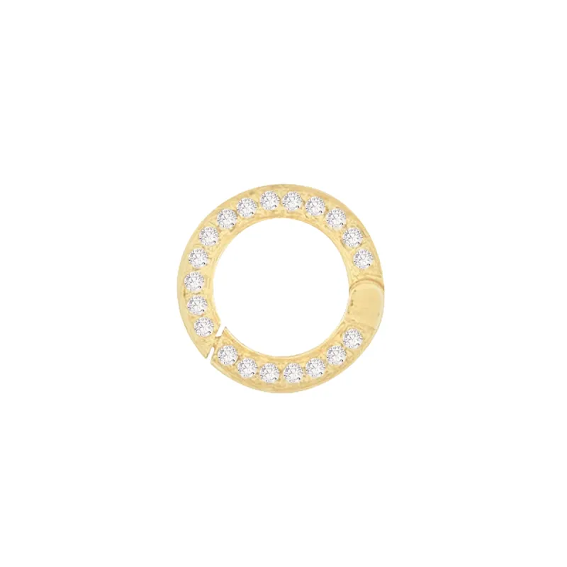Diamond Circle Charm 14K sold by Adina Eden's
