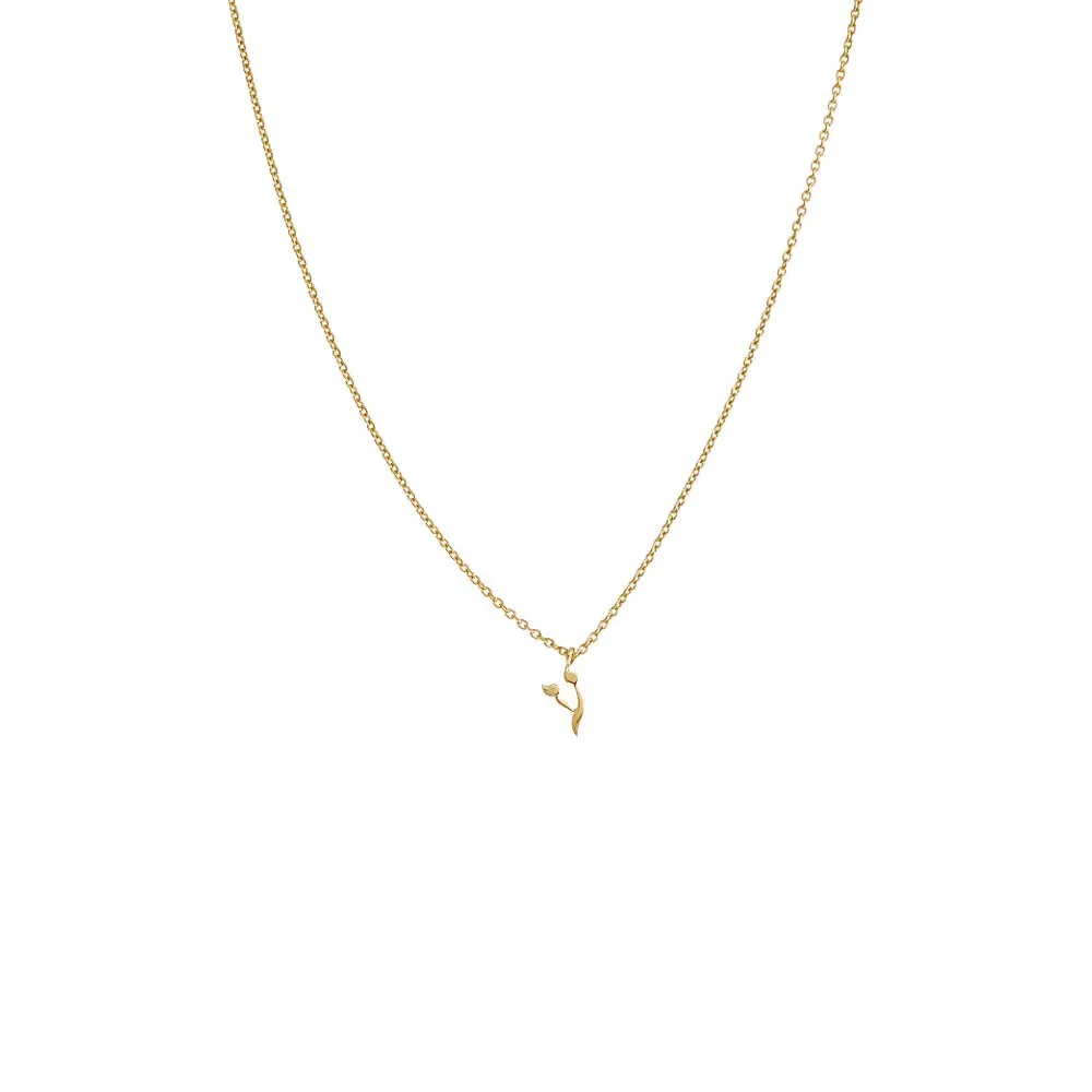 Solid Hebrew Initial Necklace 14K sold by Adina Eden's