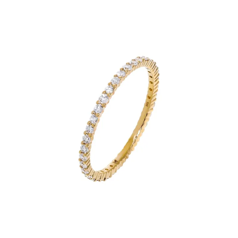 Lab Grown Diamond Round Eternity Band 14K sold by Adina Eden's