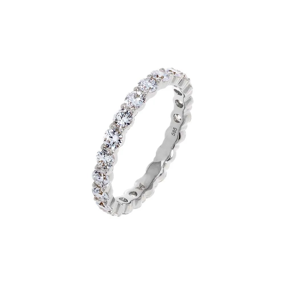 Lab Grown Diamond Round Eternity Band 14K sold by Adina Eden's product image thumbnail 4