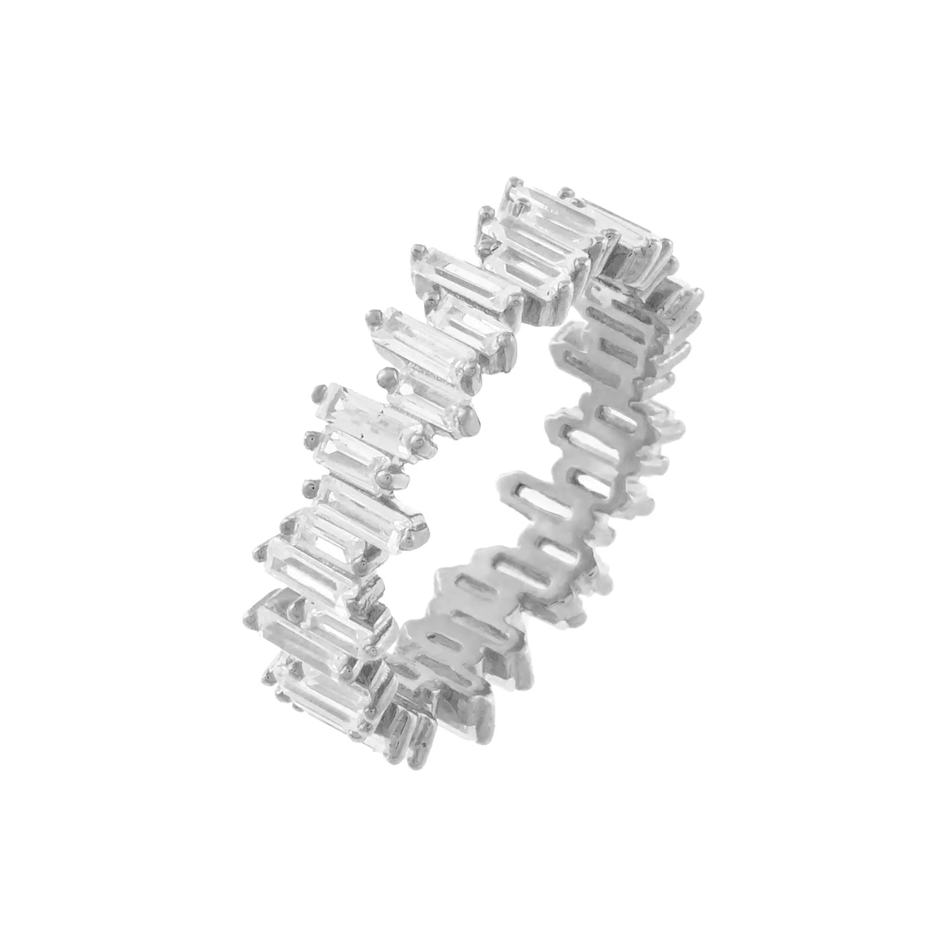 Scattered Baguette Eternity Band sold by Adina Eden's product image thumbnail 5