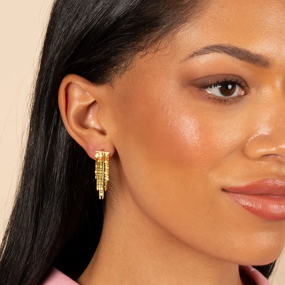 Dangling Fringe Stud Earring sold by Adina Eden's product image thumbnail 2