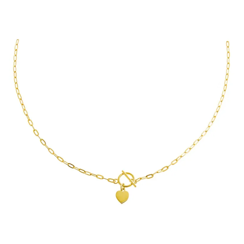 Solid Heart Toggle Necklace sold by Adina Eden's