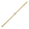 Pavé Heart Chain Link Bracelet sold by Adina Eden's