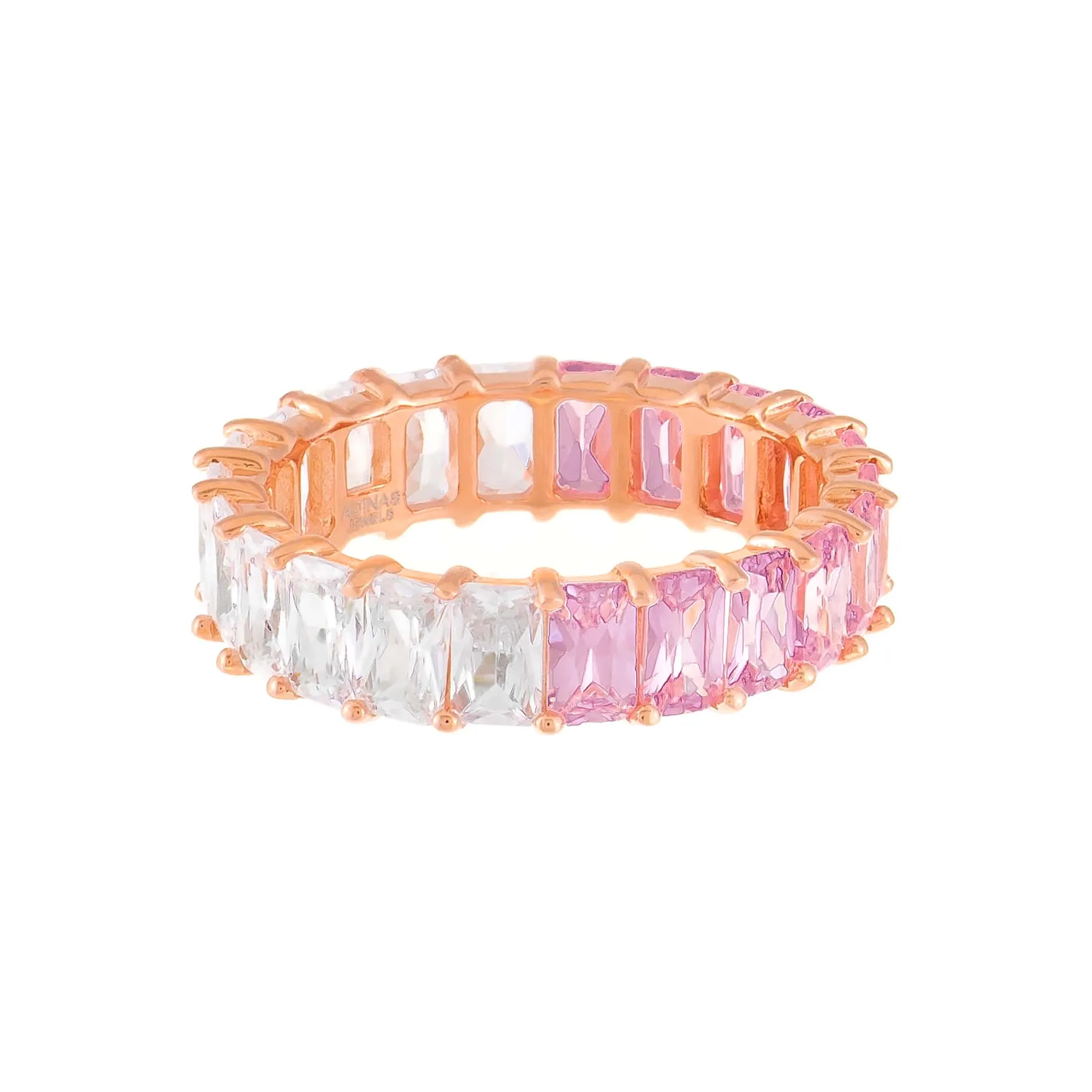 Pastel Two Tone Colored Baguette Ring sold by Adina Eden's product image thumbnail 3