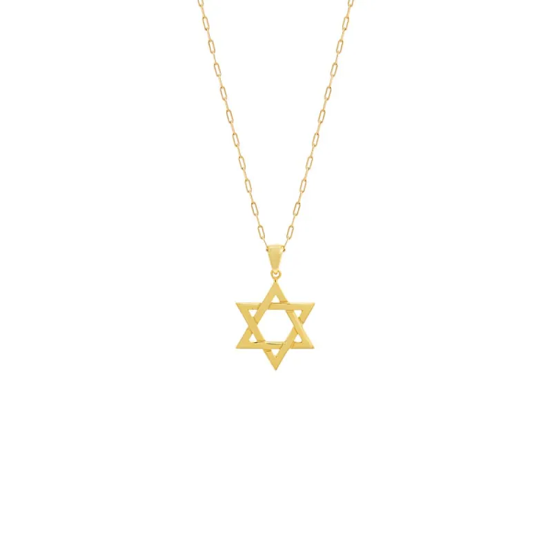Solid Star Of David Necklace sold by Adina Eden's