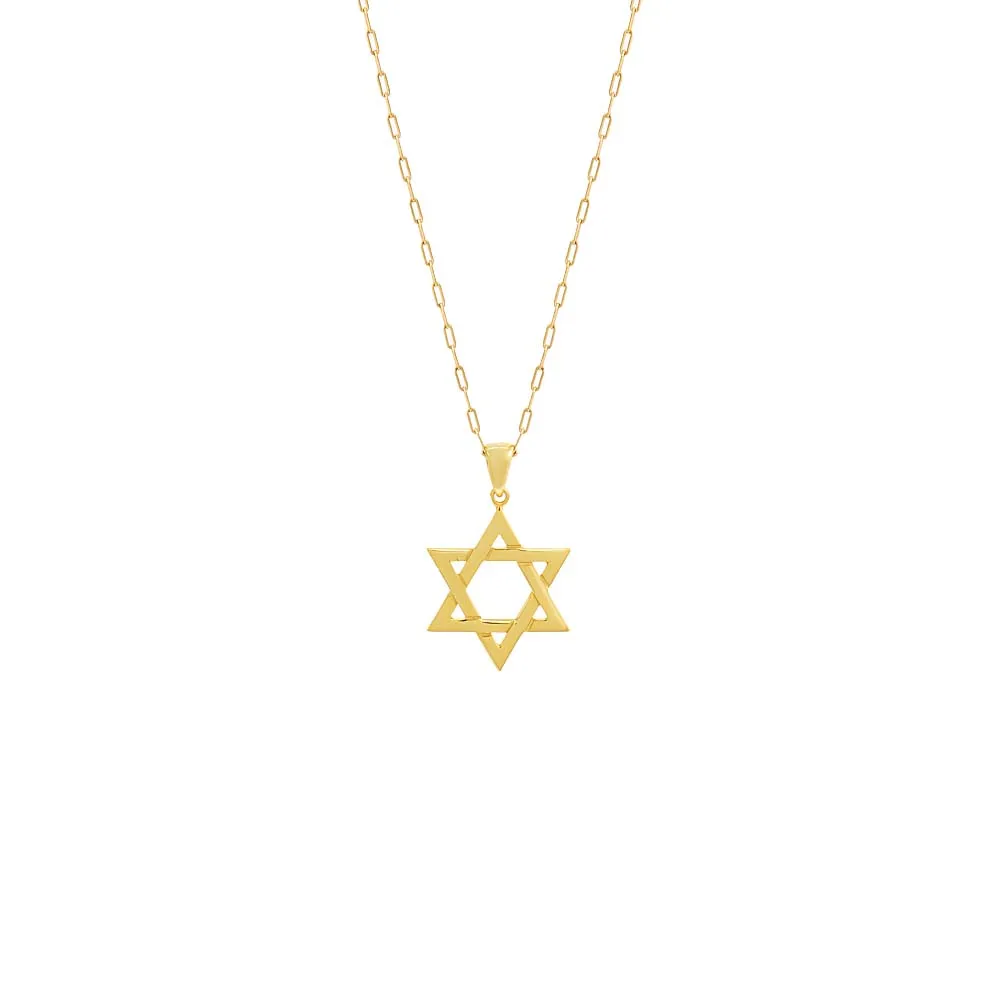 Solid Star Of David Necklace sold by Adina Eden's