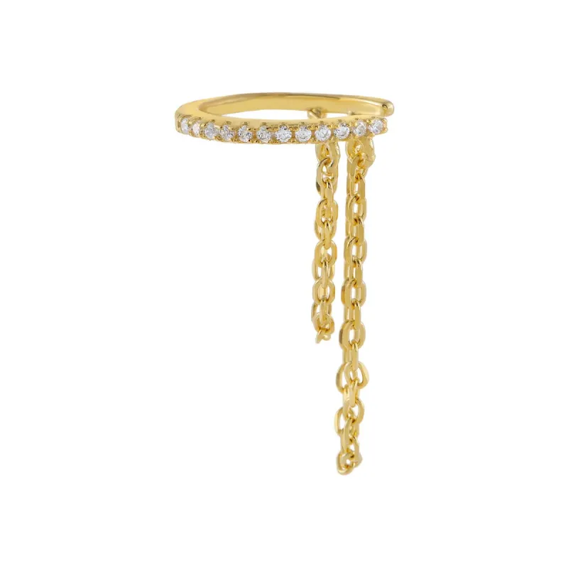 Pavé Chain Ear Cuff sold by Adina Eden's