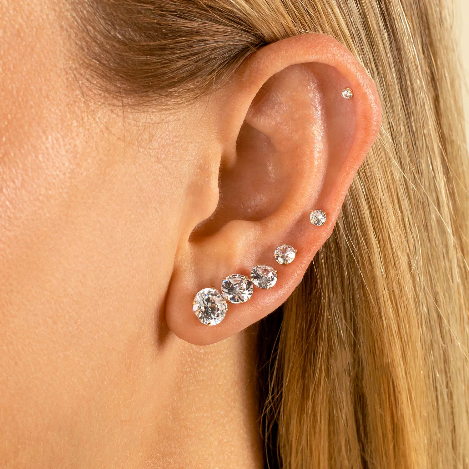 Solitaire Stud Earring 14K sold by Adina Eden's product image thumbnail 2