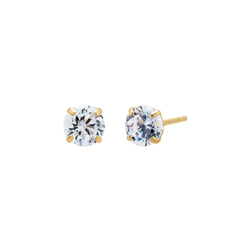 Solitaire Stud Earring 14K sold by Adina Eden's product image thumbnail 5