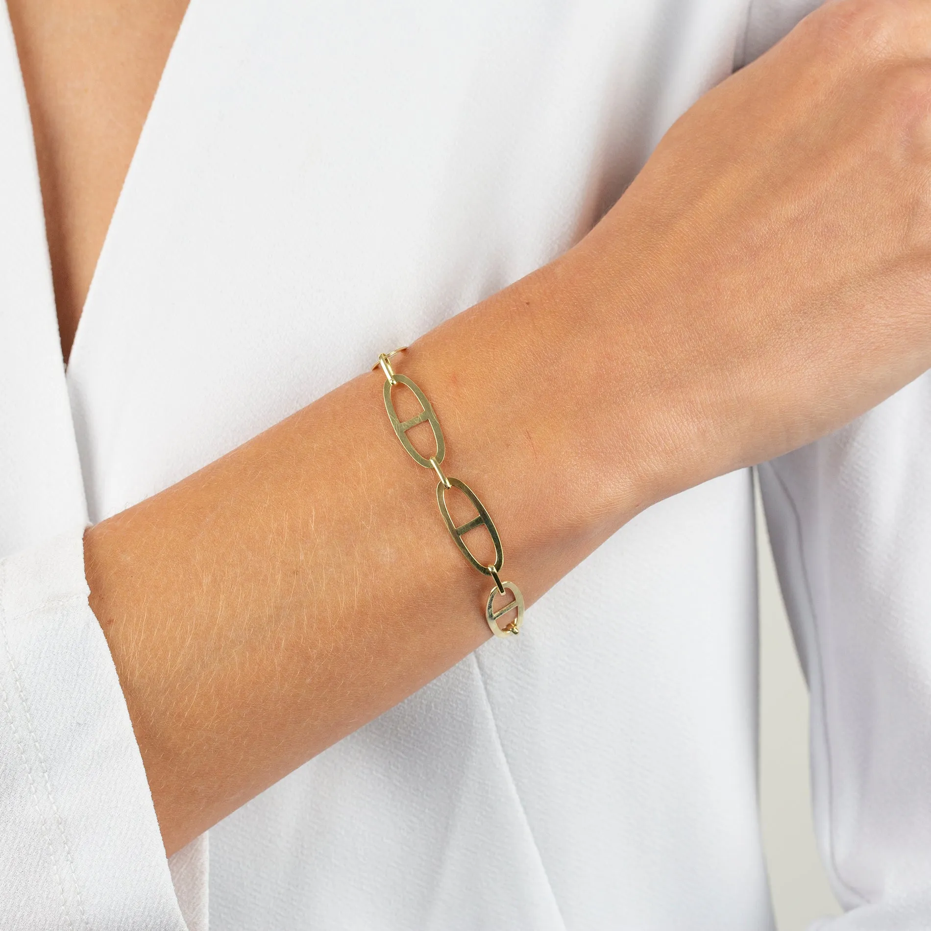 Thin Mariner Link Bracelet sold by Adina Eden's product image thumbnail 2