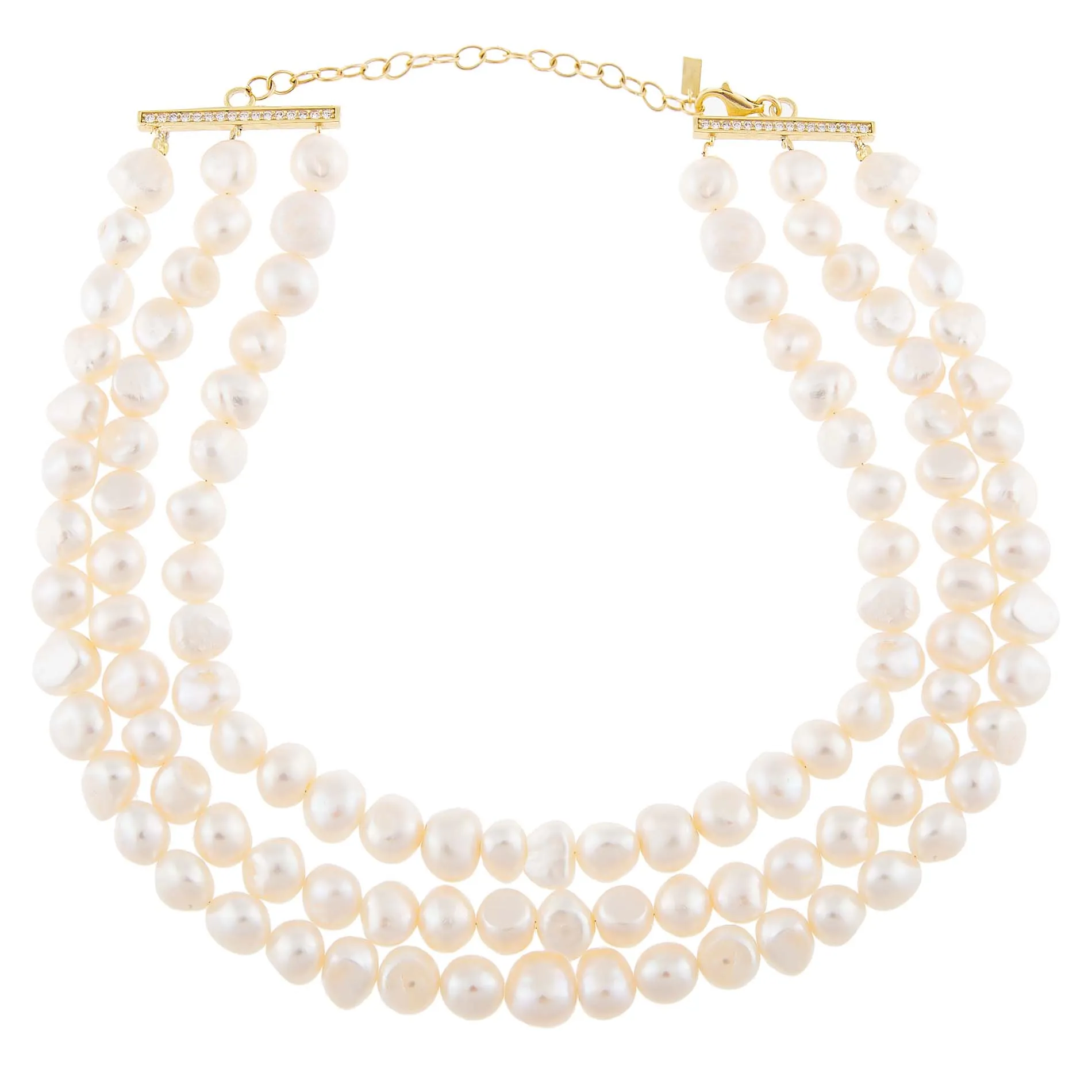 Pearl Triple Strand Choker sold by Adina Eden's product image thumbnail 3