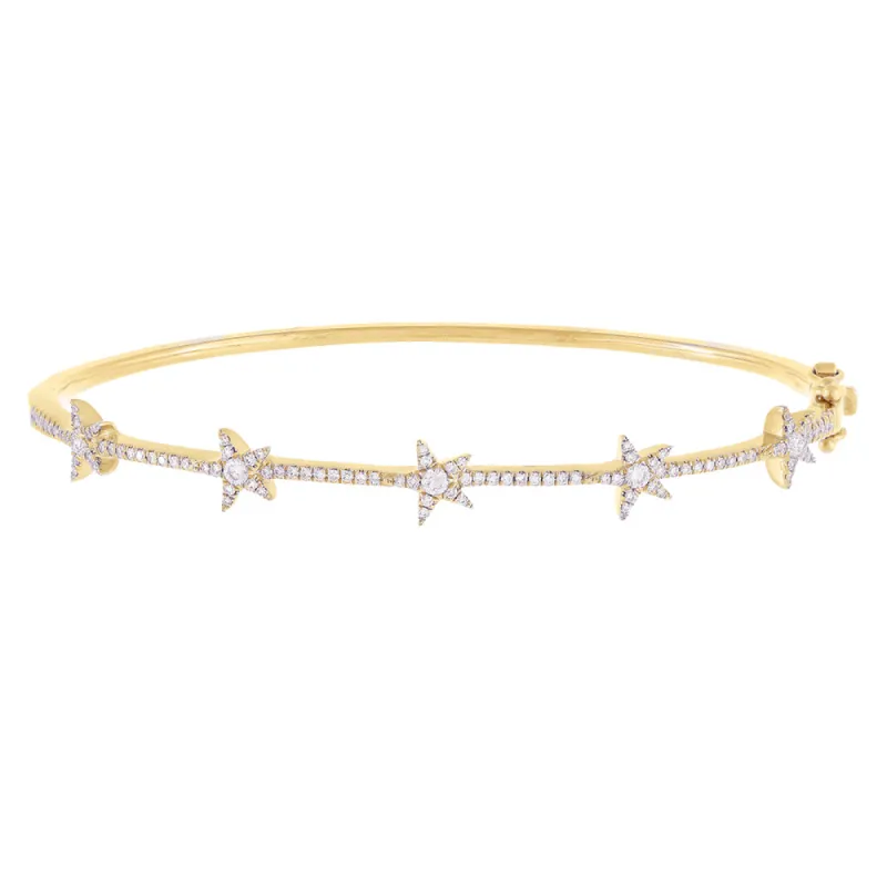 Diamond Stars Bangle 14K sold by Adina Eden's