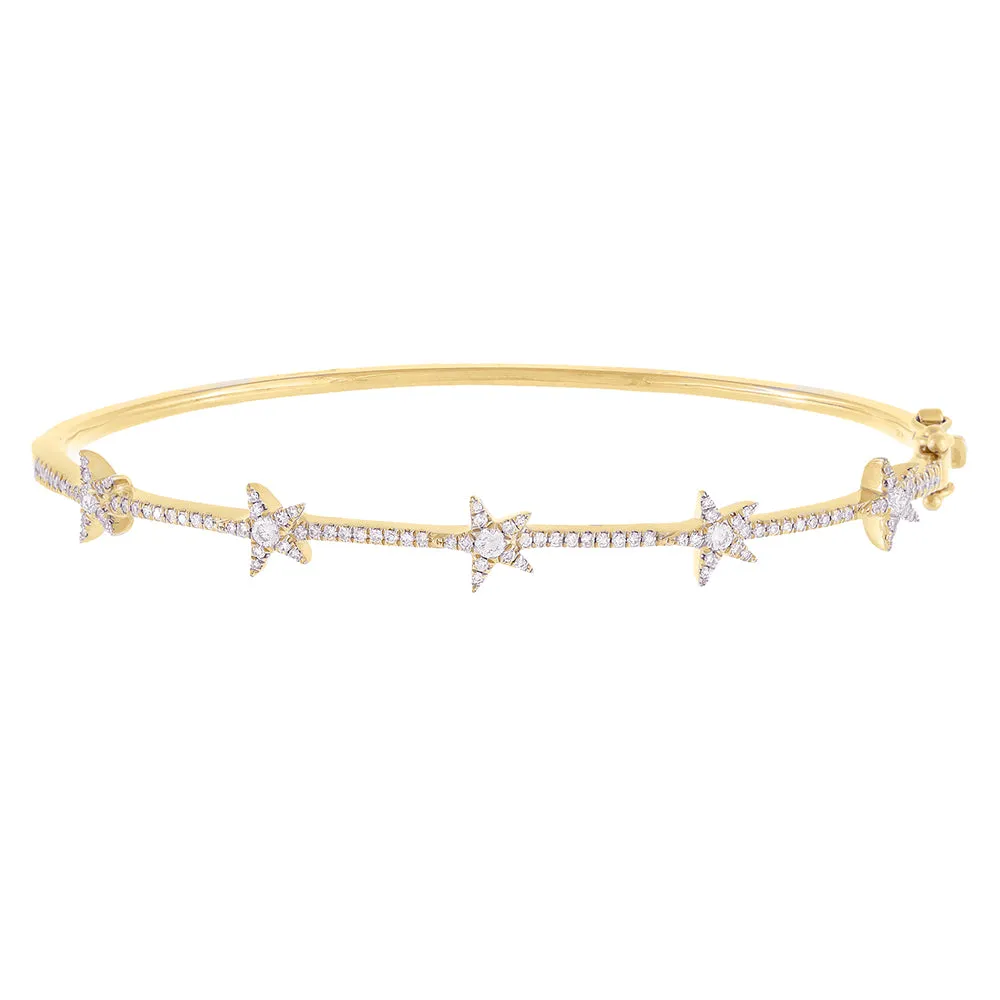 Diamond Stars Bangle 14K sold by Adina Eden's