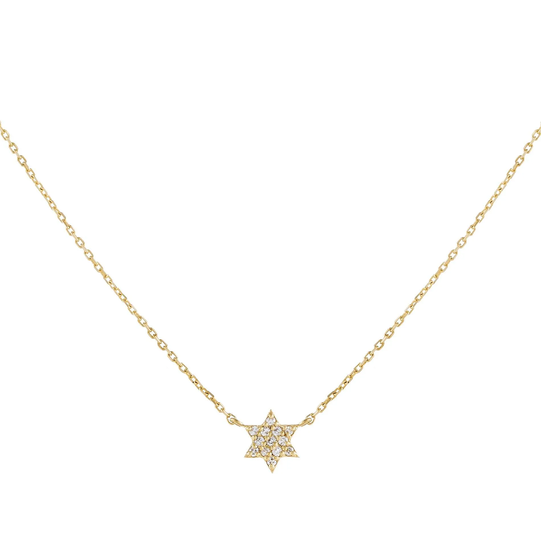 Diamond Mini Star of David Necklace 14K sold by Adina Eden's
