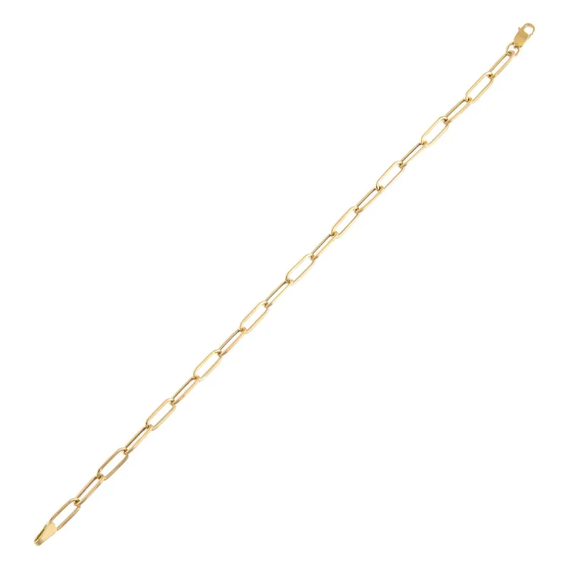 Super Hollow Chunky Paperclip Bracelet 14K sold by Adina Eden's