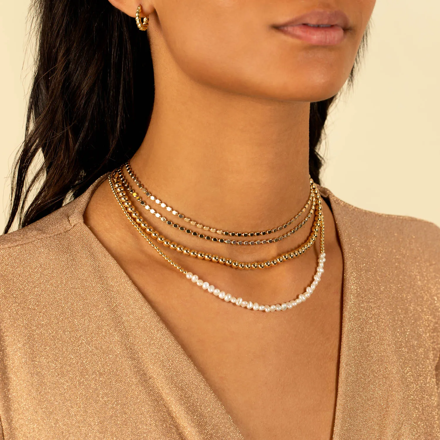 Pearl Beaded Necklace sold by Adina Eden's product image thumbnail 4