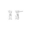 CZ Solitaire x Teardrop Stud Earring sold by Adina Eden's