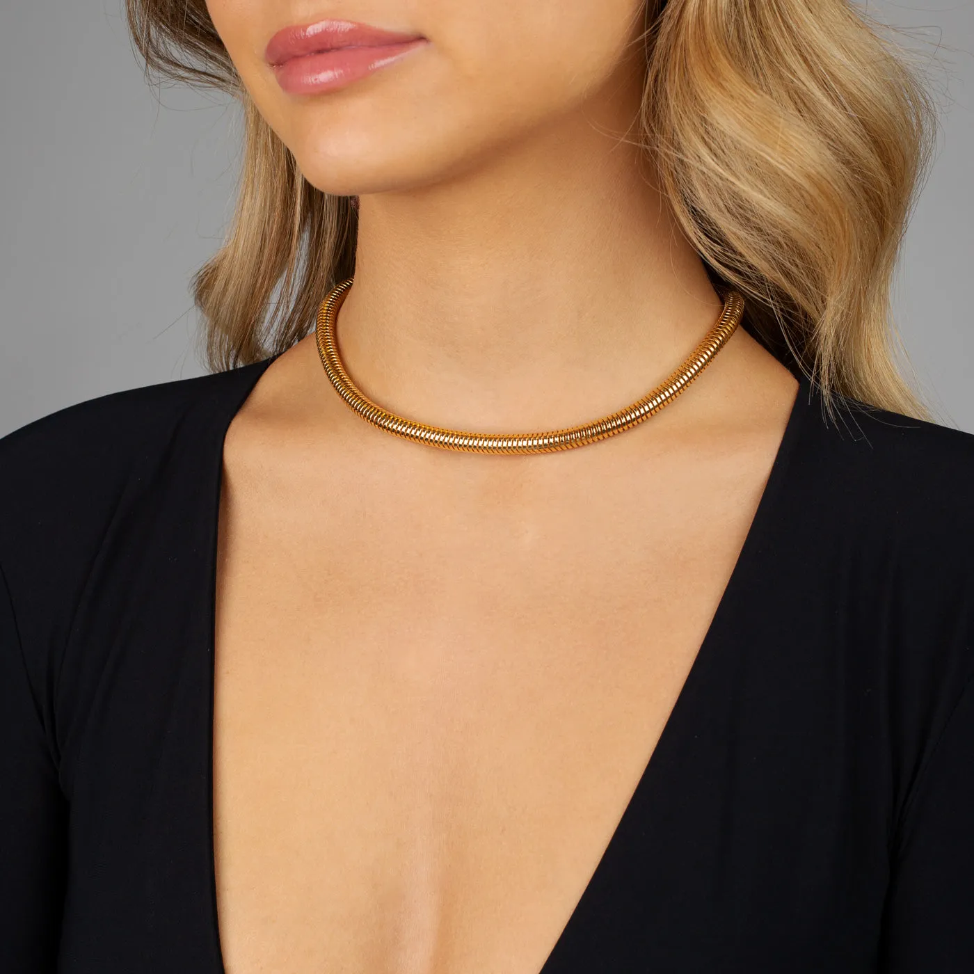 Vintage Chunky Snake Chain Necklace sold by Adina Eden's product image thumbnail 2