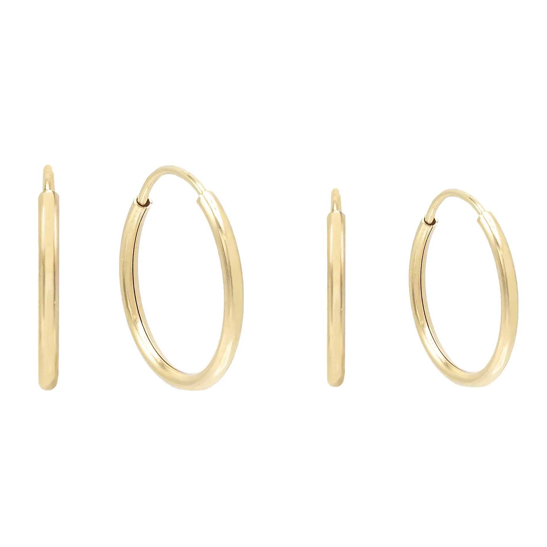 Endless Hoop Earring Combo Set 14K sold by Adina Eden's