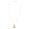 CZ Heart Teddy Bear Necklace sold by Adina Eden's