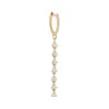 Diamond Multi Stone Drop Huggie Earring 14K sold by Adina Eden's