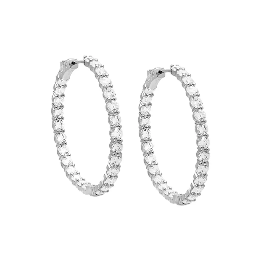 Fancy Tennis Hoop Earring sold by Adina Eden's product image thumbnail 3