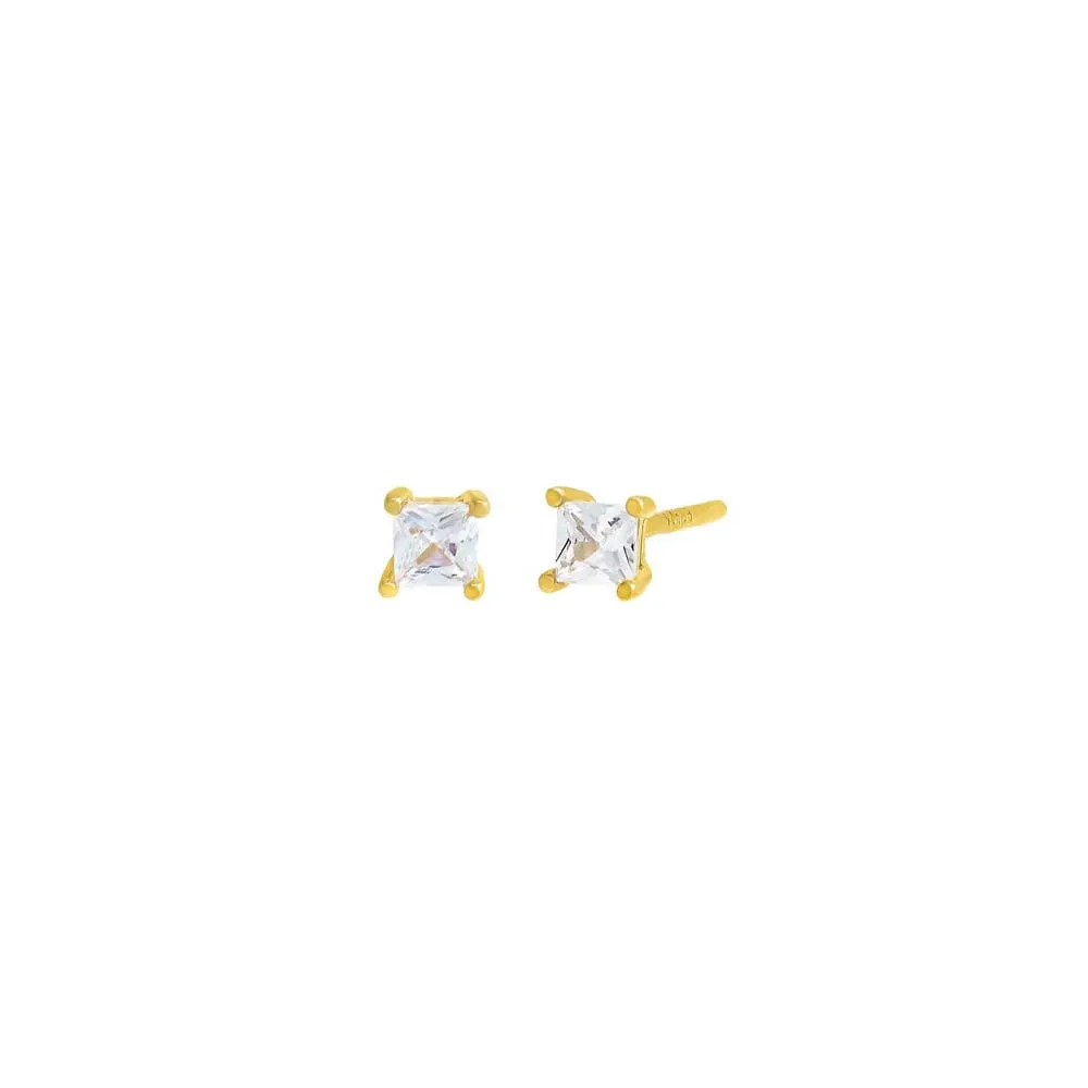 CZ Princess Cut Stud Earring sold by Adina Eden's