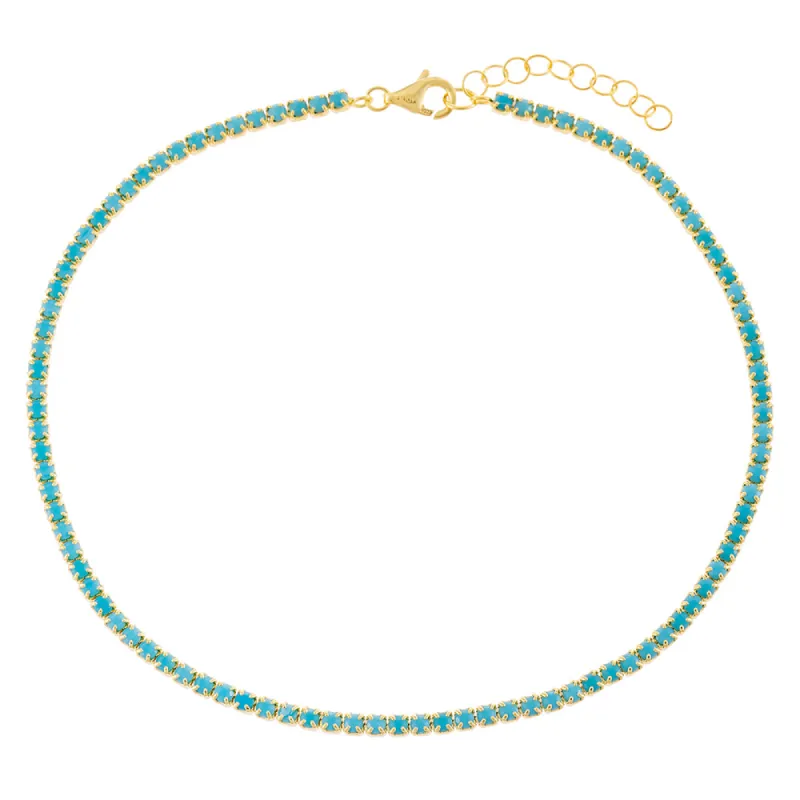 Thin Tennis Anklet sold by Adina Eden's