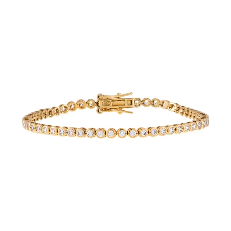 Bezel Tennis Bracelet sold by Adina Eden's