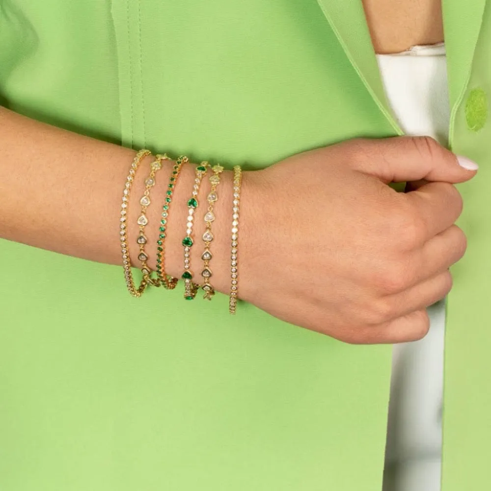 Bezel Tennis Bracelet sold by Adina Eden's product image thumbnail 4