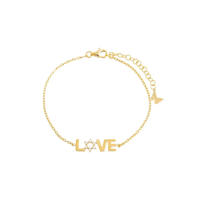 CZ Star Of David Love Bracelet sold by Adina Eden's