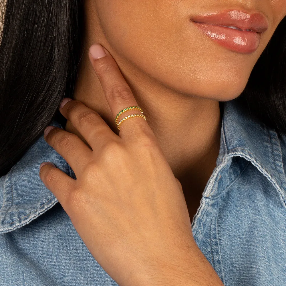 Colored Thin Bezel CZ Ring sold by Adina Eden's product image thumbnail 4