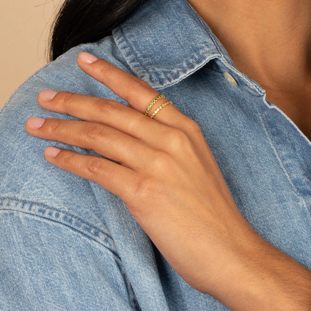 Colored Thin Bezel CZ Ring sold by Adina Eden's product image thumbnail 2