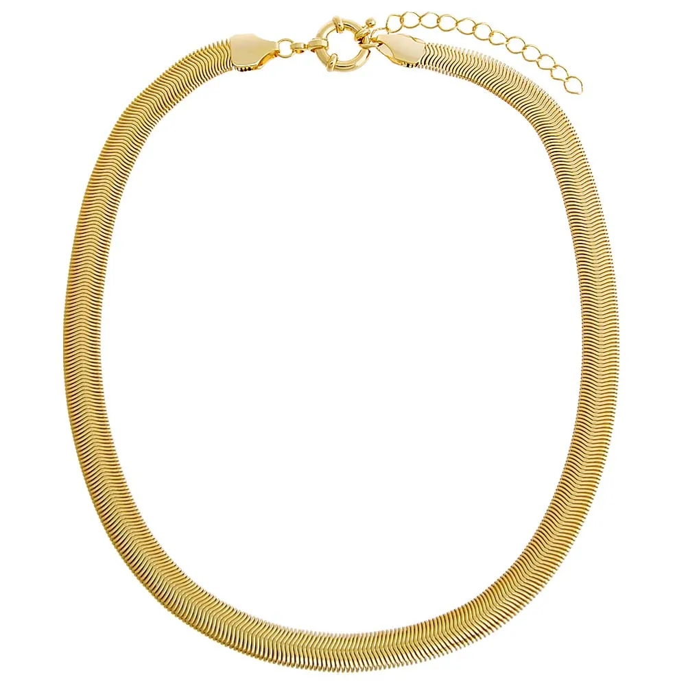 Wide Snake Chain Necklace sold by Adina Eden's product image thumbnail 3