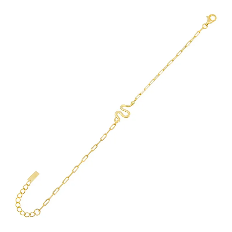 CZ Snake Link Bracelet sold by Adina Eden's