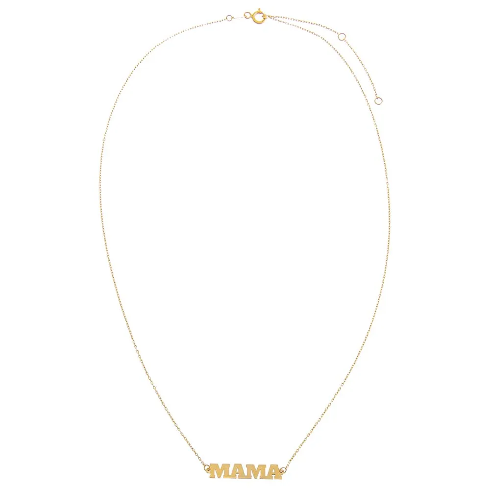 Solid Mama Nameplate Necklace 14K sold by Adina Eden's product image thumbnail 3