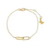 Pavé Double Paperclip Accented Chain Bracelet sold by Adina Eden's