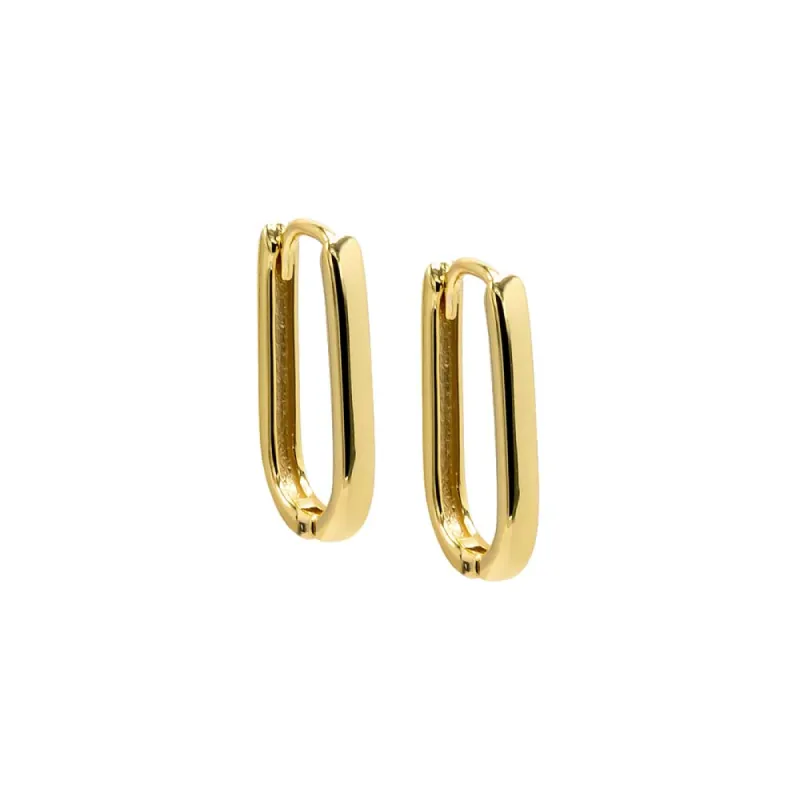 Solid Paper Clip Huggie Earring sold by Adina Eden's
