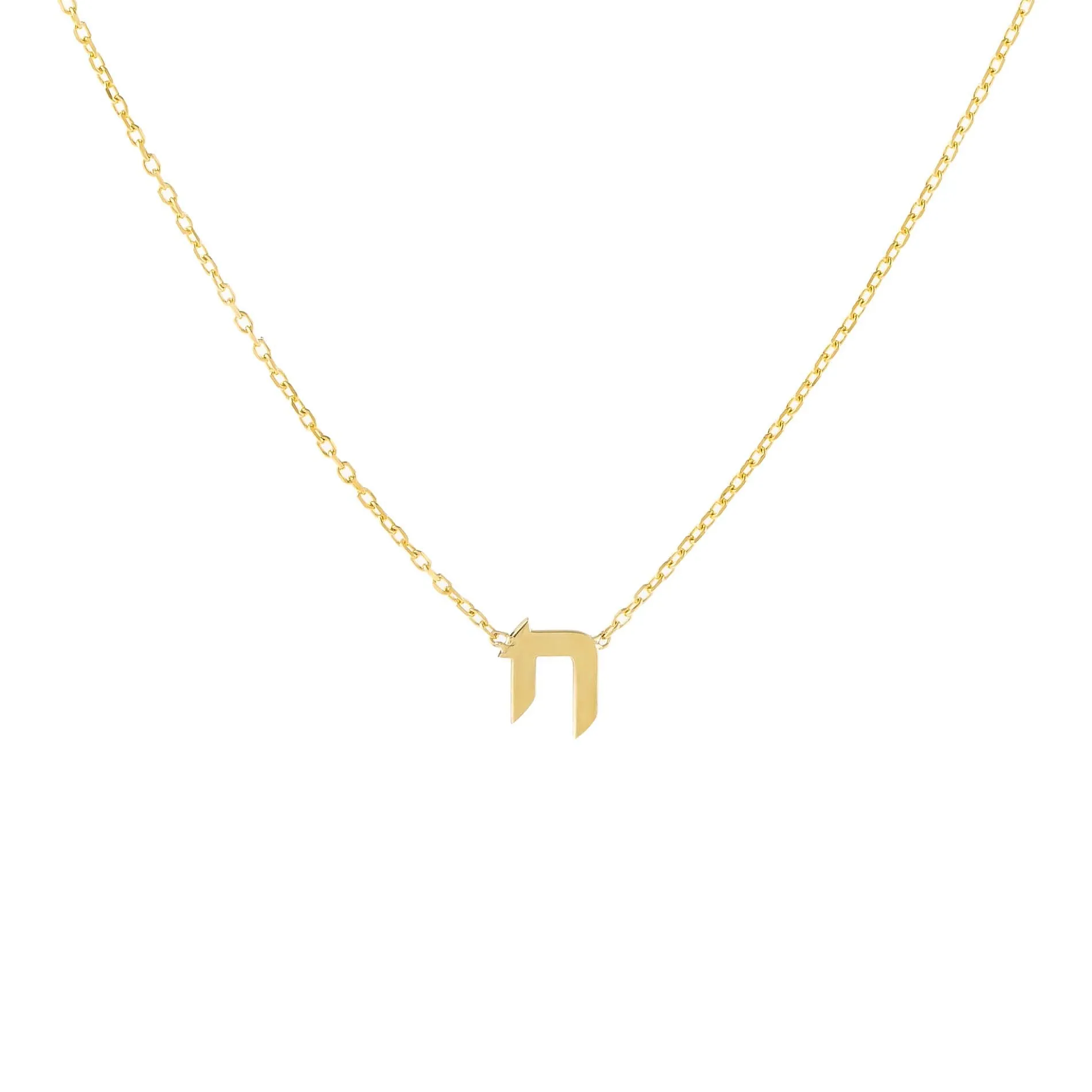 Mini Hebrew Initial Necklace sold by Adina Eden's product image thumbnail 5
