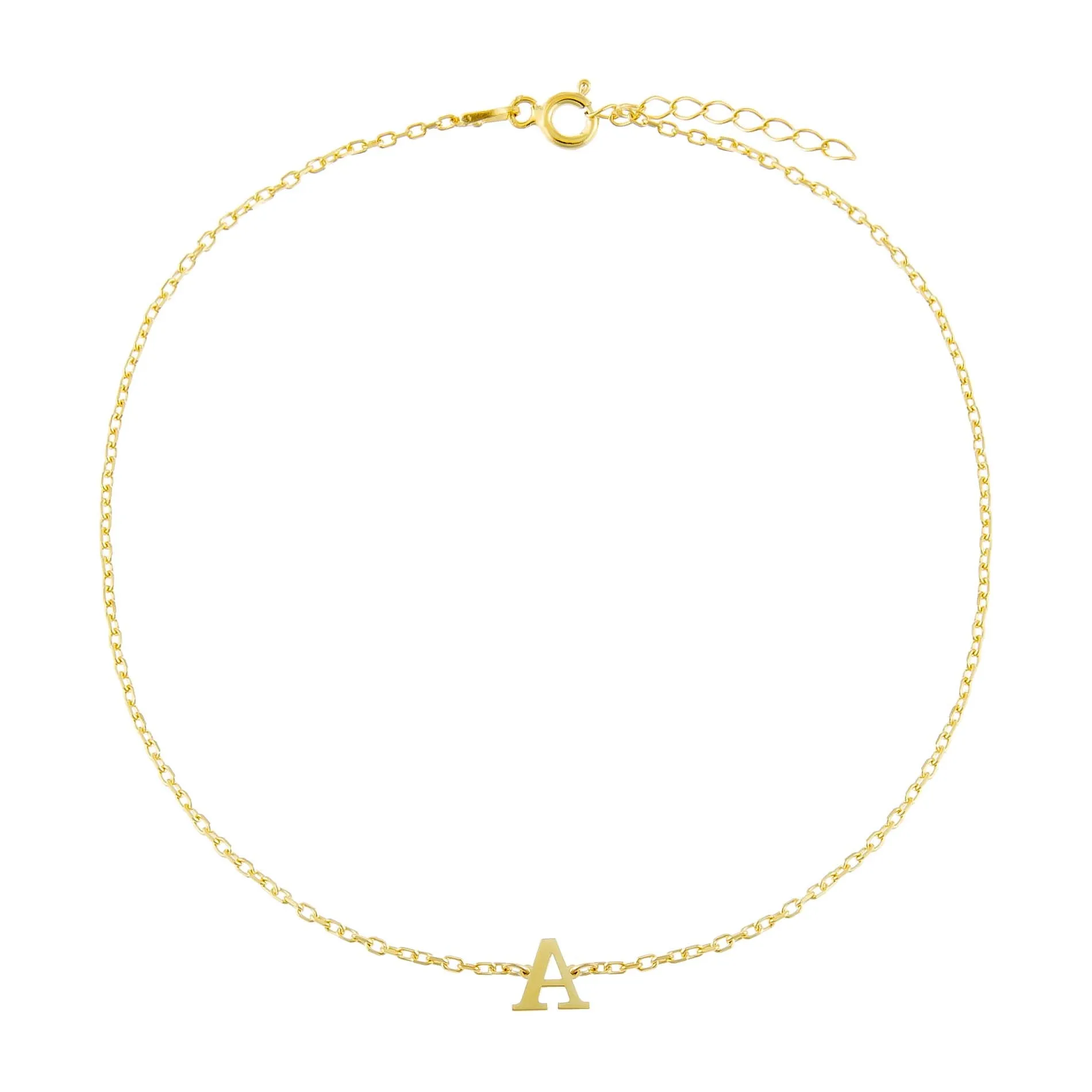 Uppercase Initial Anklet sold by Adina Eden's