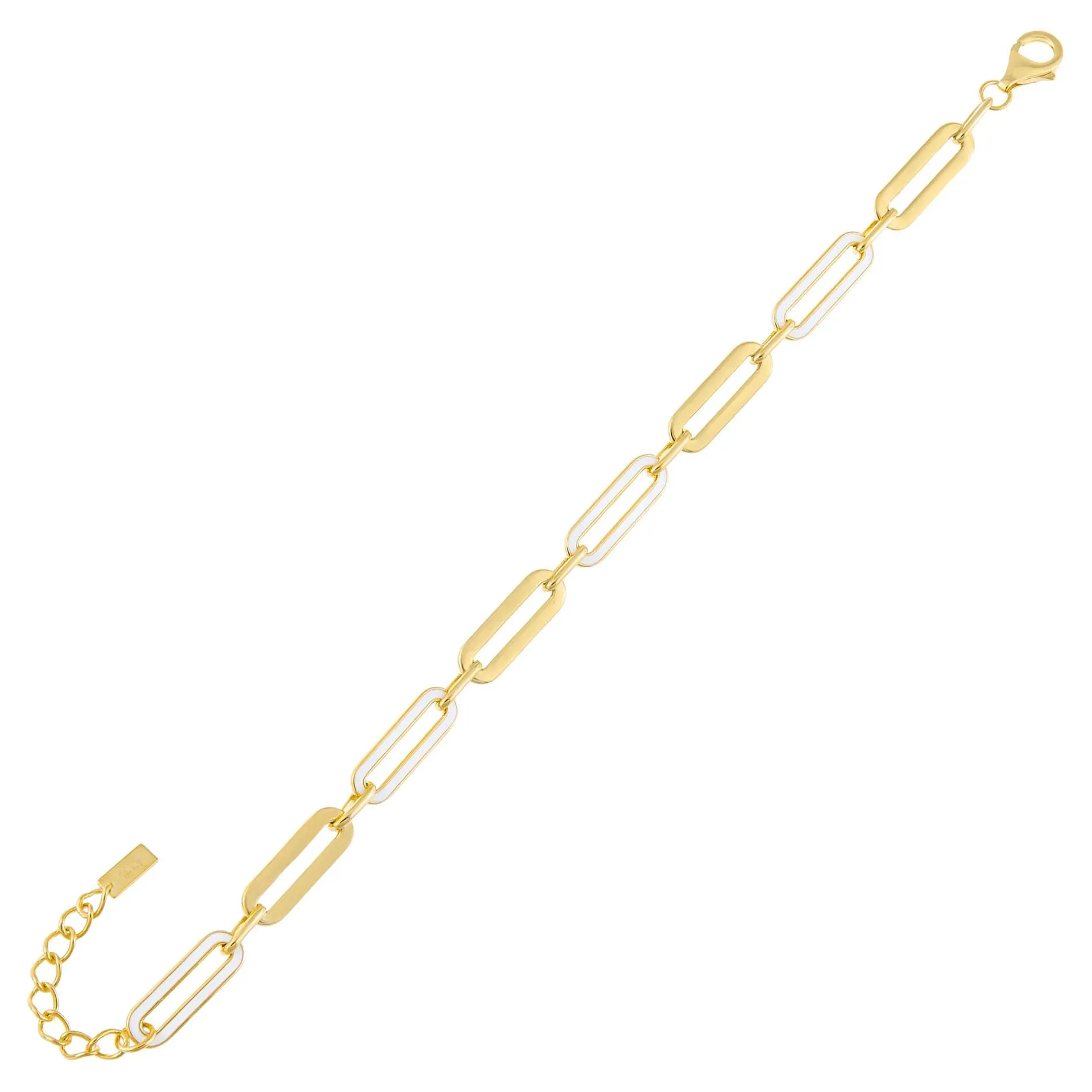 Pastel Enamel Oval Link Bracelet sold by Adina Eden's