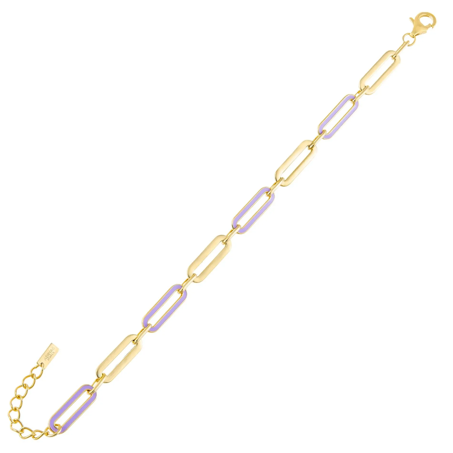 Pastel Enamel Oval Link Bracelet sold by Adina Eden's product image thumbnail 5